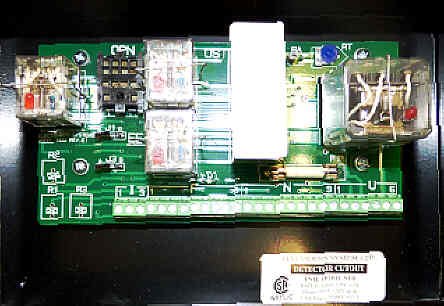 BOARD, DETECTOR DISABLE WITH RELAYS 110 VAC INTERLOCKS ELECTRODYN MODEL NUD