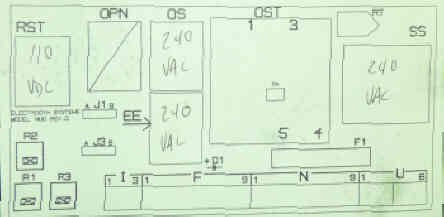 BOARD, DETECTOR DISABLE WITH RELAYS 110 VAC INTERLOCKS ELECTRODYN MODEL NUD