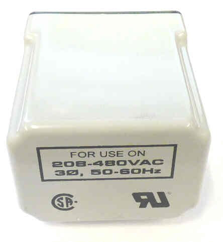 RELAY, REVERSE PHASE, 208-480 VAC, 3 PHASE, 8 PIN OCTAL BASE PART # 253UL