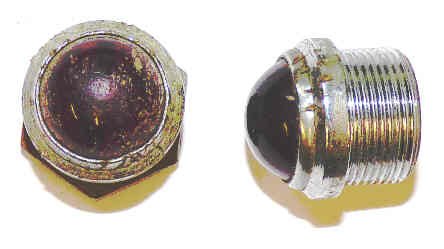 JEWEL, INDICATOR, RED, 3/4 TOP X 3/4 OVERALL, 11/16' THREADED DIA-J01R