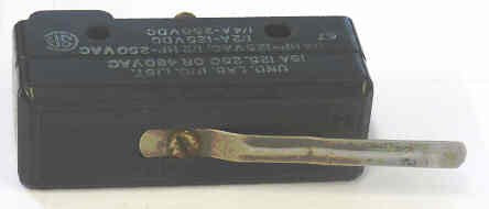 SWITCH, MICRO, SPDT, PIN ,MANUAL RESET, 15A, 125VAC MICROSWITCH # BZ-RLX4