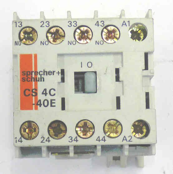 CONTACTOR, MINI, 4NO CONTACTS, 110 VDC COIL SPRECHER & SCHUH CS4C-40E-110