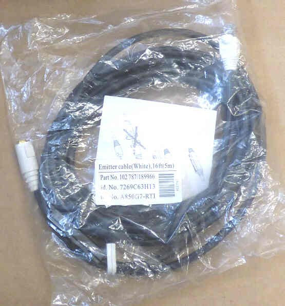 GATEKEEPER 3D EMITTER CABLE ASSEMBLY, WHITE ADAMS A850G7-RT1