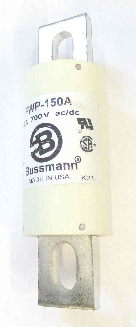 FUSE, SEMI-CONDUCTOR, 150 AMP, 700 VAC/VDC, BUSSMANN # FWP-150A