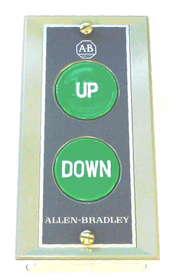 PUSHBUTTON STATION, UP-DOWN, STANDARD DUTY ALLEN BRADLEY # 800S-2SC