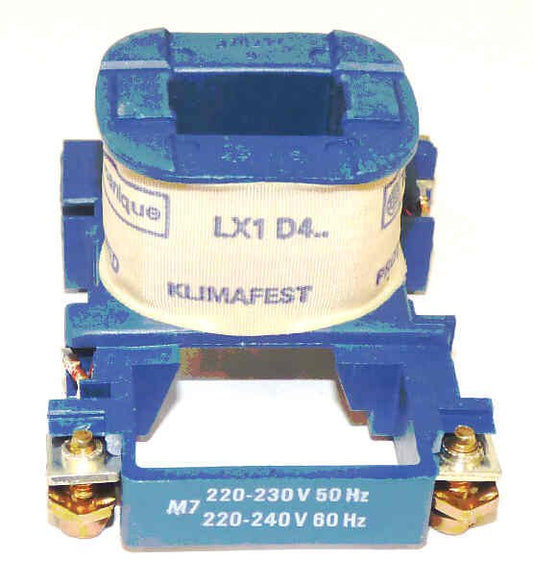 COIL TELEMECANIQUE, 220-VAC 50/60HZ FOR CONTACTOR LC1D09,D12,D18 TM # LX1 D4 M7