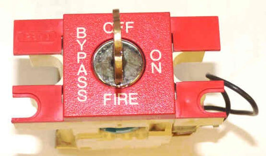 SWITCH. KEYED, FIRE SERVICE, CAR, SQ. BEZEL V7 FIXTURES, DOVER # 9746031