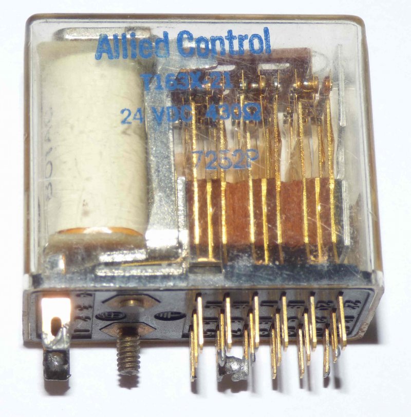 RELAY, 6PDT, 24 VDC ALLIED # 163X 21