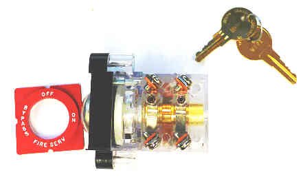 SWITCH, KEYED, FIRE SERVICE PHASE 1 WITH 2 WD01 KEYS ADAMS # AS468K01