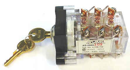 SWITCH, KEYED, ACCESS, MOMENTARY WITH KEYS ADAMS # AS468K04
