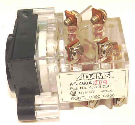SWITCH, KEYED, MARKED OFF-ON WITH KEYS ADAMS # AS468K22