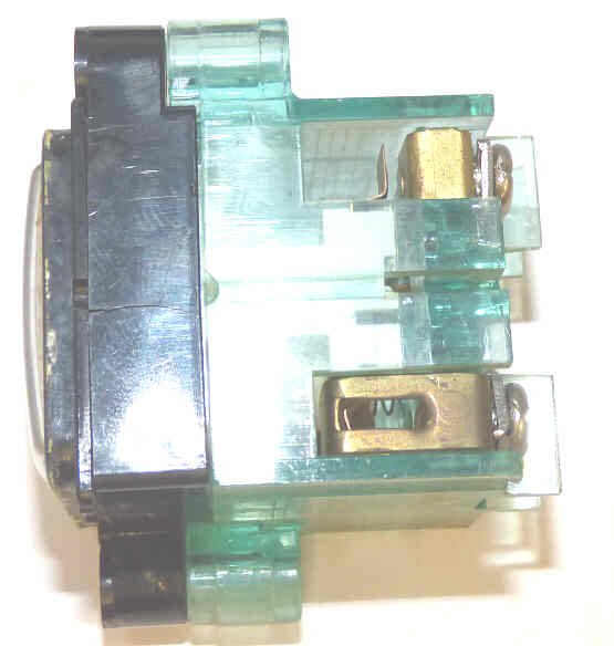 BUTTON, DESIGNER, SQUARE, 2 N.O., LED BASE, BLANK ADAMS # ASA472SCL-BL