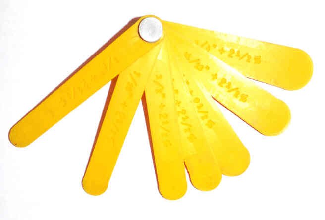 GAUGE, SHEAVE GROOVE MEASURING, 3/8 TO 3/4NON-MAGNETIC, 7 SECTION