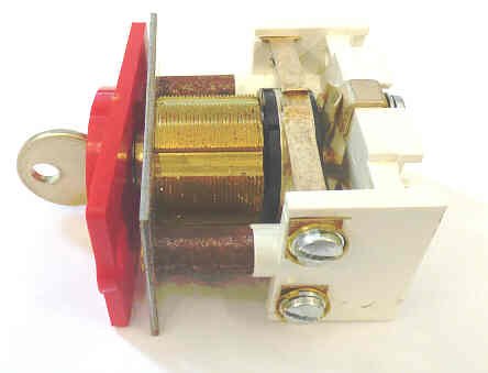 SWITCH, KEYED, FIRE SERV, VERT RED BEZEL, BYPASS-OFF-ON KS1-0057V
