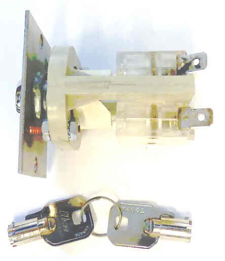 SWITCH. KEYED, ON-OFF, KEY OUT AT 12 & 3, 2 N.O. CONTACTS DUPAR