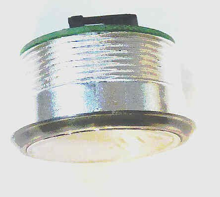BUTTON, SS FINISH, CONCAVE, GREEN LED 24VDC, 311 OTIS # AAA23500AK27
