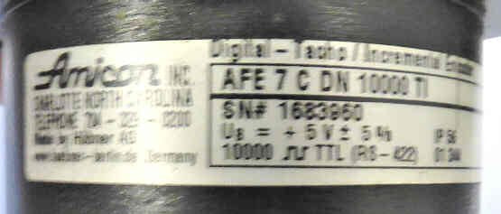 ENCODER, 5 VOLTS +/- 5% 10000 CYCLE/TURNS AMICON # AFE7CDN10000TI