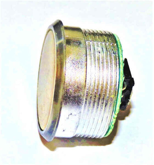 BUTTON, MIRRORED BRASS, MMlll, FLAT, AMBER LED 30VDC, OTIS # AAA23500AK229
