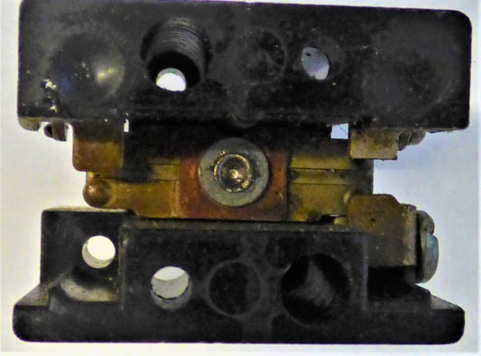BUTTON, MARKED 1R, BLACK, 5/8 X 3/4 TOP, 3 N.O. CONTACTS, AH & H # 27900 B9C