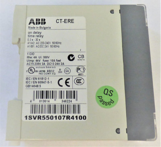 TIMER, ON DELAY, .03-3 MINUTES, 110-120 VAC ABB # CT-ERE