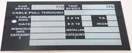 TAG, TEST, GOVERNOR, ALUMINUM, 3.00 X 2.00 MEP-GT1