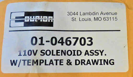SOLENOID, 120 VAC, USED WITJ X-MASS RELAYS, COURION # 01-046703