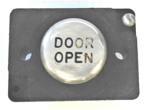 BUTTON, MONITOR, NON-ILLUMINATED, SS, DOOR OPEN, ROUNDED