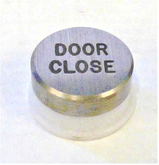 BUTTON, ELEMENT, STAINLESS STEEL, ROUND, NON LIGHT UP, ENGRAVED DC GAL # VP