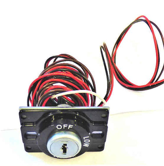 SWITCH, KEYED, MONITOR, 2 SPEED FAN, MARKED OFF-LOW-FAN HIGH AS SHOWN