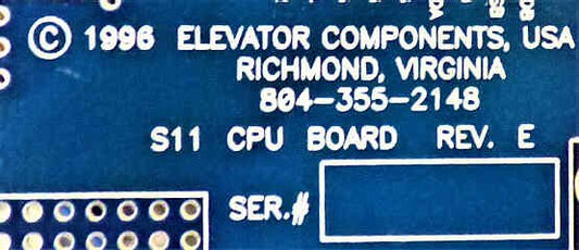 BOARD, CIRCUIT, CPU, USED WITH OTIS 6850 SELECTOR MOD # S11 CPU REV E