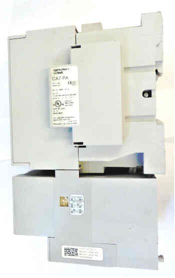 CONTACTOR, 12O VOIT, 3 POLE, WITH OVERLOAD, 85 AMP, S & S CA7-85-120 + CEP7