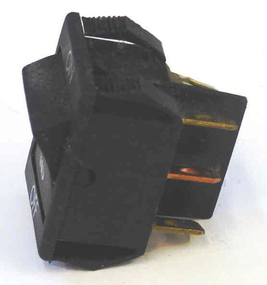 SWITCH, ROCKER, MAINTAINED, DPDT, MARKED ON-IND-0FF, CABINET USE