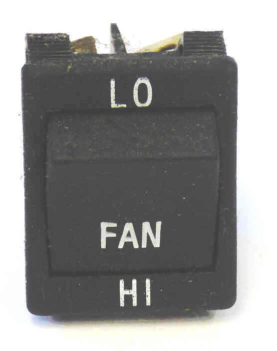 SWITCH, ROCKER, MAINTAINED, DPDT, MARKED LO-FAN-HI, CABINET USE