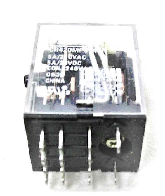 RELAY, 4PDT, ICE CUBE, TEST & NEON 5 AMP, 230VAC GE CR420MPC044N