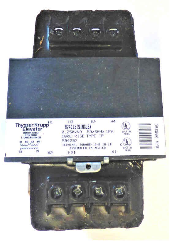 TRANSFORMER, 240-480 PRI, 120 SEC, .250KVA DOVER #9584297 874DJ3