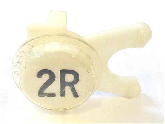 BUTTON, WHITE, ENGRAVED, BLACK # 2F DOVER # 106734