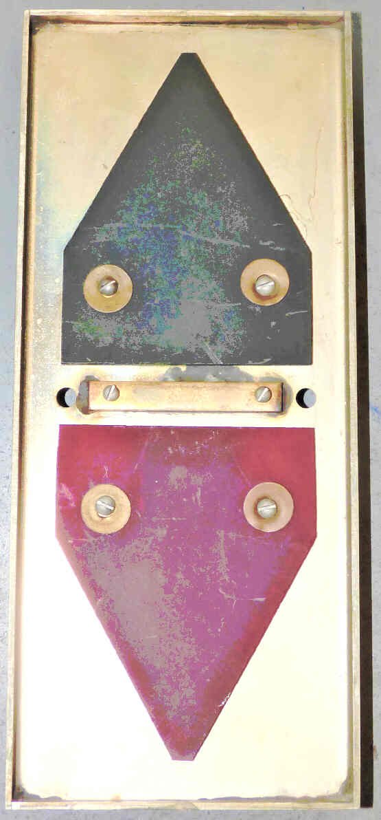 LANTERN, HALL, DIRECTION ARROWS, RED & GREEN, SS FACEPLATE 4.25 x 10