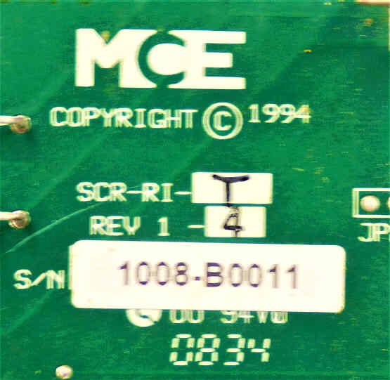 BOARD, CIRCUIT, RELAY INTERFACE MCE # SCR-RI-T REV 1-4