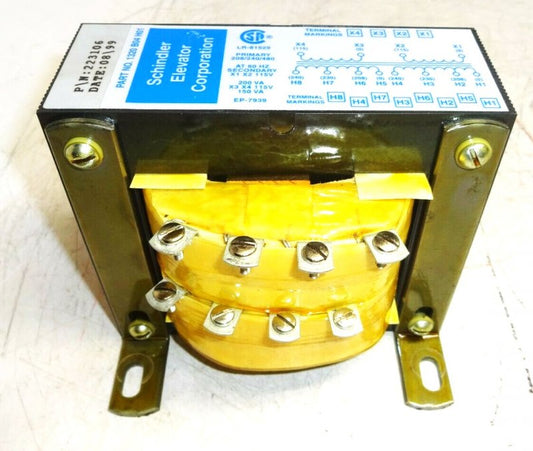 TRANSFORMER, 150VA, 208/240/460 PRI, 115V SEC SCHINDLER # 1320B04H01