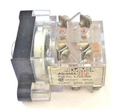 SWITCH, USED WITH KEYED SWITCH ASSEMBLIES, ADAMS #468A114