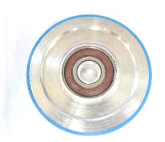 ROLLER, HANGER, 3 1/4 DIAMETER, ALUMINIUM W/ BLUE POLY SURFACE SEES GDO-2B