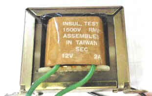TRANSFORMER, 117 VAC INPUT, 12 VAC OUTPUT @ 2A STANCOR # P-8657