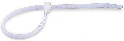 CABLE TIE, WHITE, 4 PACKAGE OF 10