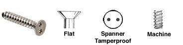 TAMPERPROOF MACHINE SCREWS 8-32 x 1/2 SPANNER FLAT HEAD (10 Pack)