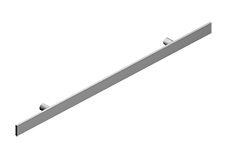 HANDRAIL, FLAT, STAINLESS STEEL, 3/8 x 2 4 FEET LONG