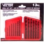 DRILL SET, 13 PIECE CARBON STEEL