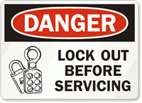 LOCK OUT/TAG OUT SIGN, DISCONNECT SWITCH, 3 1/2 X 5