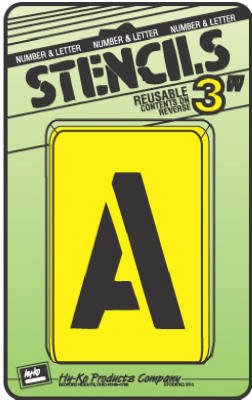 STENCIL KIT, REUSEABLE, SHAFTWAY MARKING, 3 LETTERS & NUMBERS