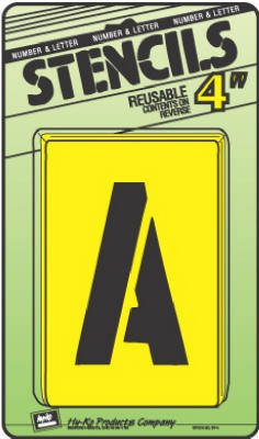 STENCIL KIT, REUSEABLE, SHAFTWAY MARKING, 4 LETTERS & NUMBERS
