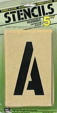 STENCIL KIT, REUSEABLE, SHAFTWAY MARKING, 5 LETTERS & NUMBERS